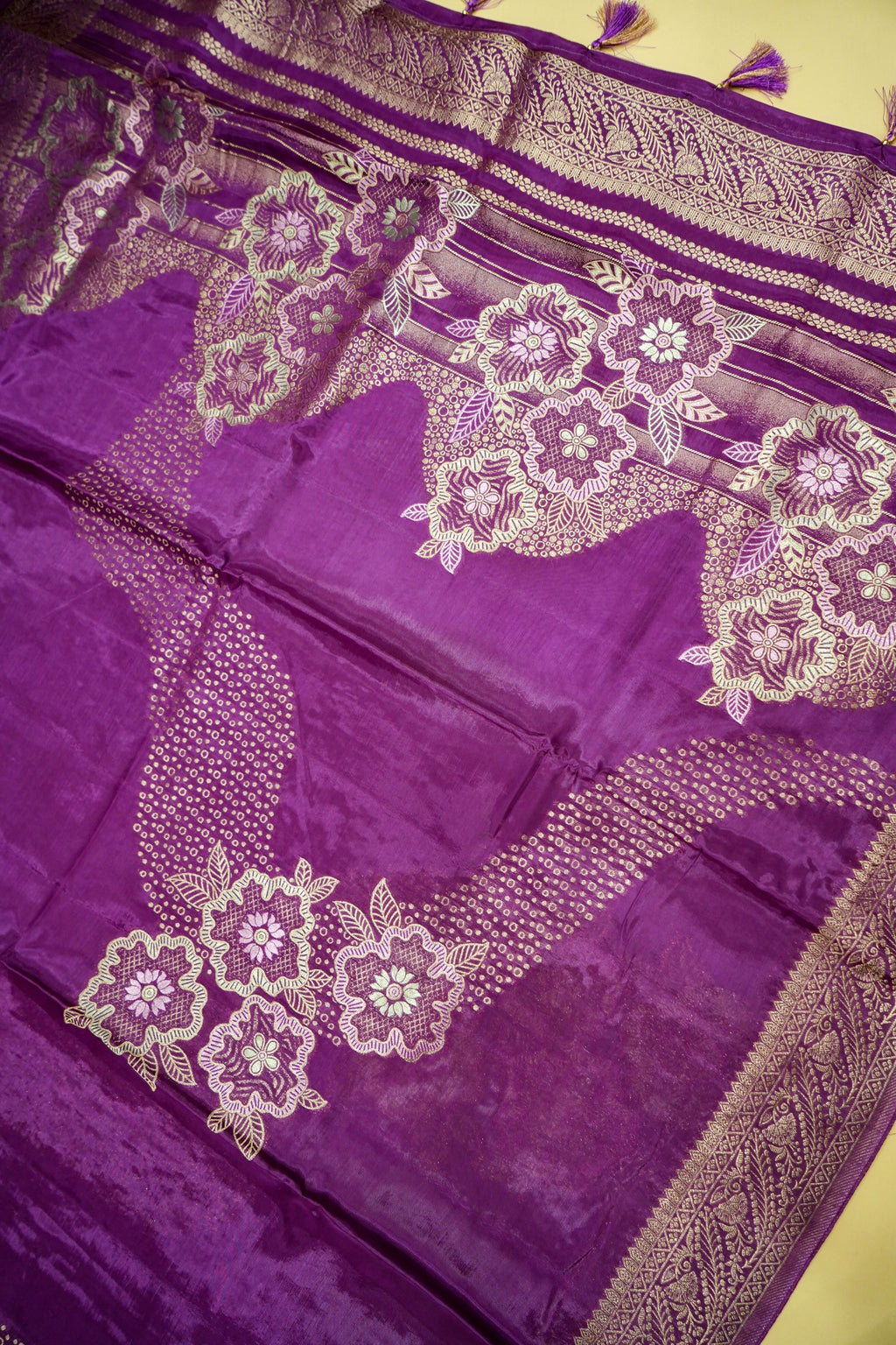 Royal Purple Banarasi Viscose Saree