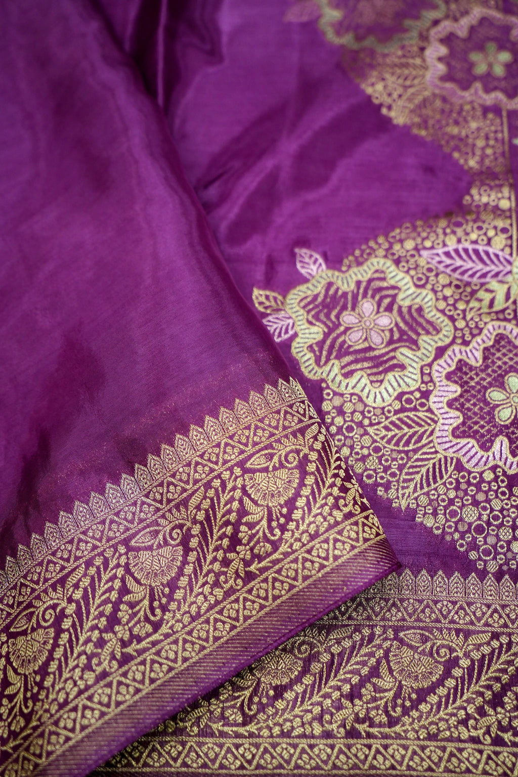 Royal Purple Banarasi Viscose Saree