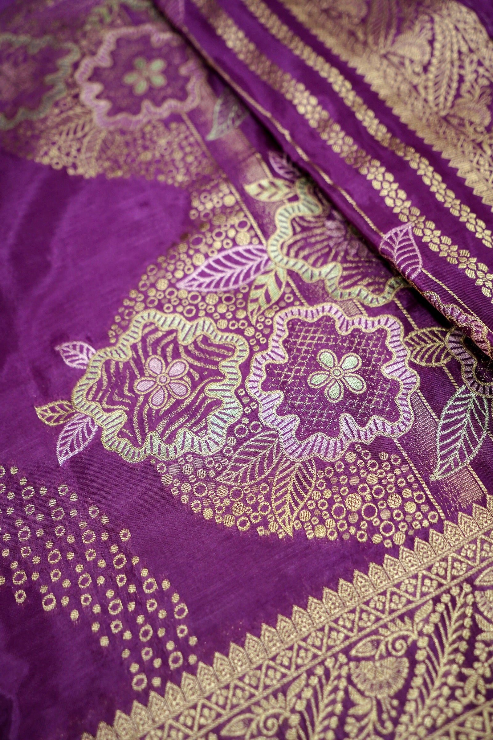 Royal Purple Banarasi Viscose Saree