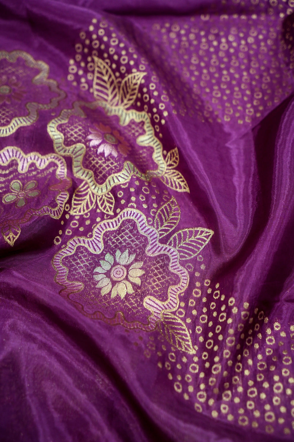 Royal Purple Banarasi Viscose Saree