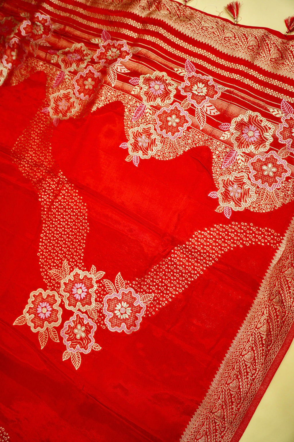 Sindoor Red Banarasi Viscose Saree