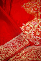 Sindoor Red Banarasi Viscose Saree