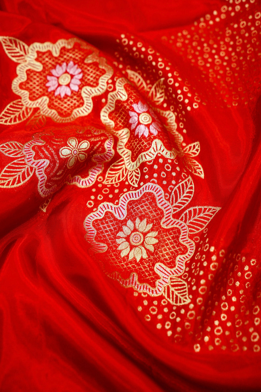 Sindoor Red Banarasi Viscose Saree