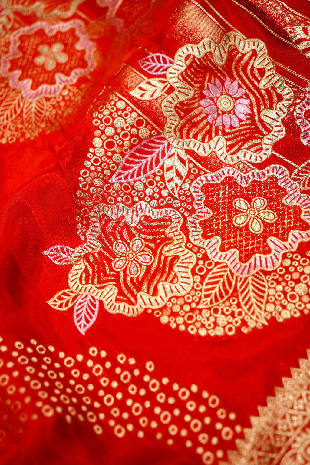 Sindoor Red Banarasi Viscose Saree