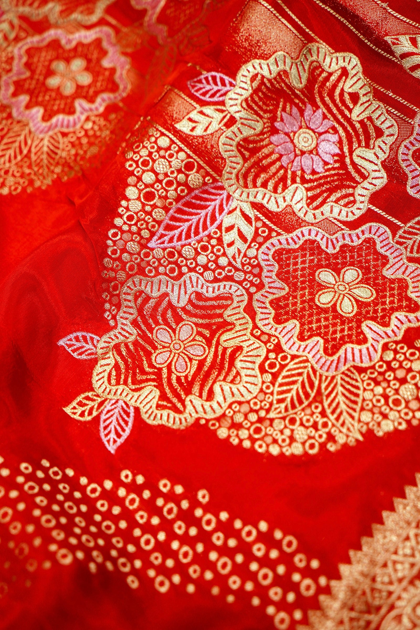 Sindoor Red Banarasi Viscose Saree