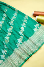 Aqua Green Banarasi Georgette Saree