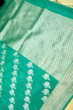Aqua Green Banarasi Georgette Saree