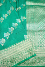 Aqua Green Banarasi Georgette Saree