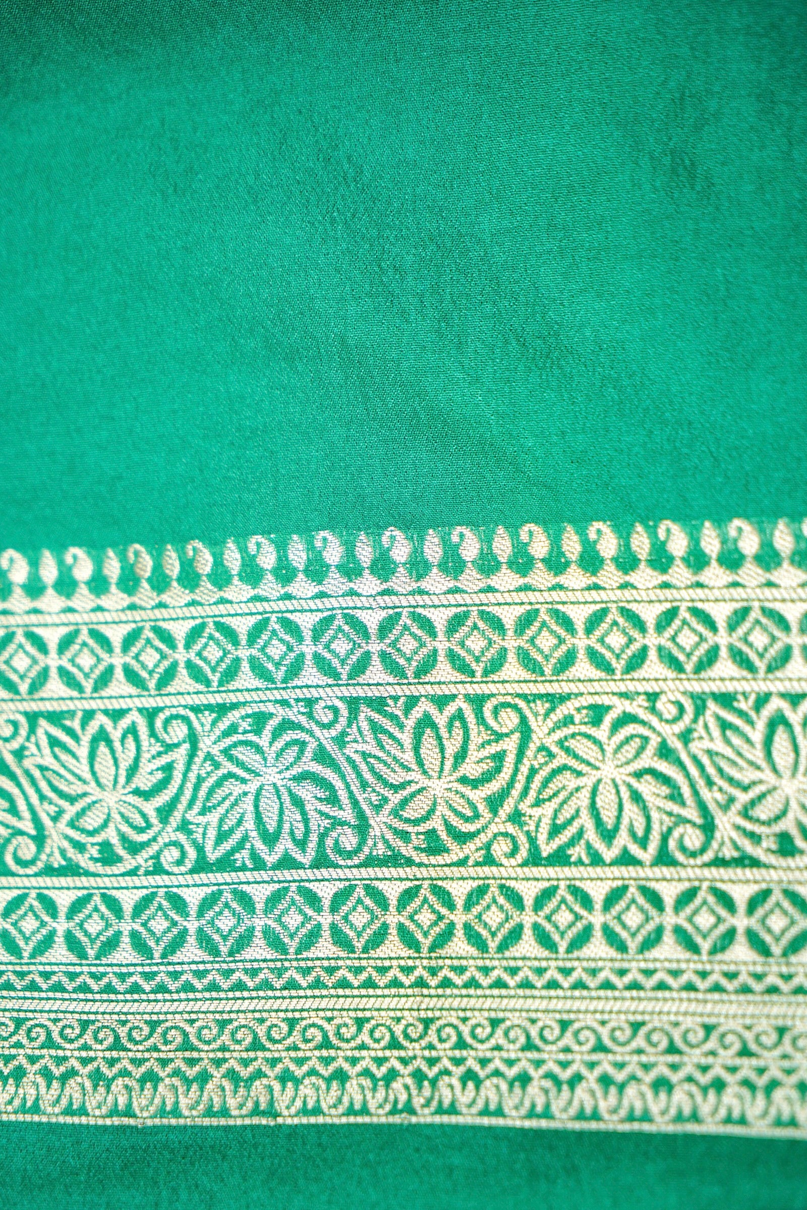 Aqua Green Banarasi Georgette Saree