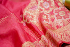 Rose Pink Banarasi Viscose Saree
