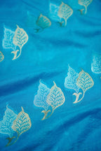 Turquoise Blue Banarasi Georgette Saree