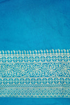 Turquoise Blue Banarasi Georgette Saree