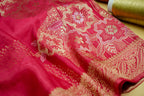 Rose Pink Banarasi Viscose Saree