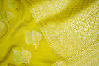 Lime Yellow Banarasi Georgette Saree