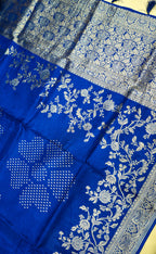 Royal Cobalt Blue Banarasi Viscose Rich Silk Saree