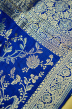 Royal Cobalt Blue Banarasi Viscose Rich Silk Saree