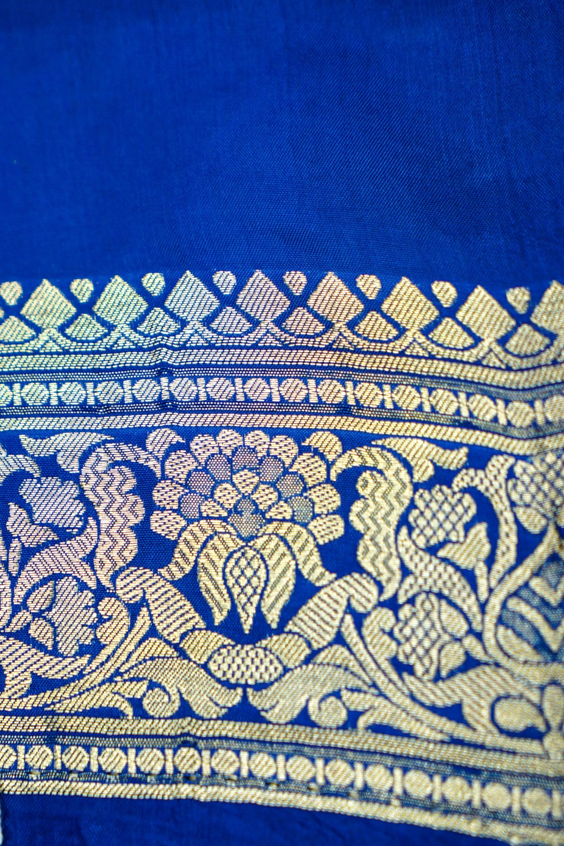 Royal Cobalt Blue Banarasi Viscose Rich Silk Saree