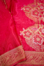 Rose Pink Banarasi Viscose Saree