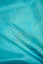 Seafoam Turquoise Banarasi Viscose Rich Silk Saree