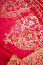 Rose Pink Banarasi Viscose Saree