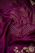 Deep Wine Banarasi Viscose Rich Silk Saree
