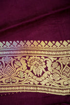Deep Wine Banarasi Viscose Rich Silk Saree