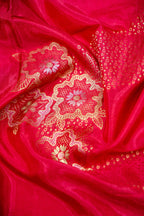 Rose Pink Banarasi Viscose Saree