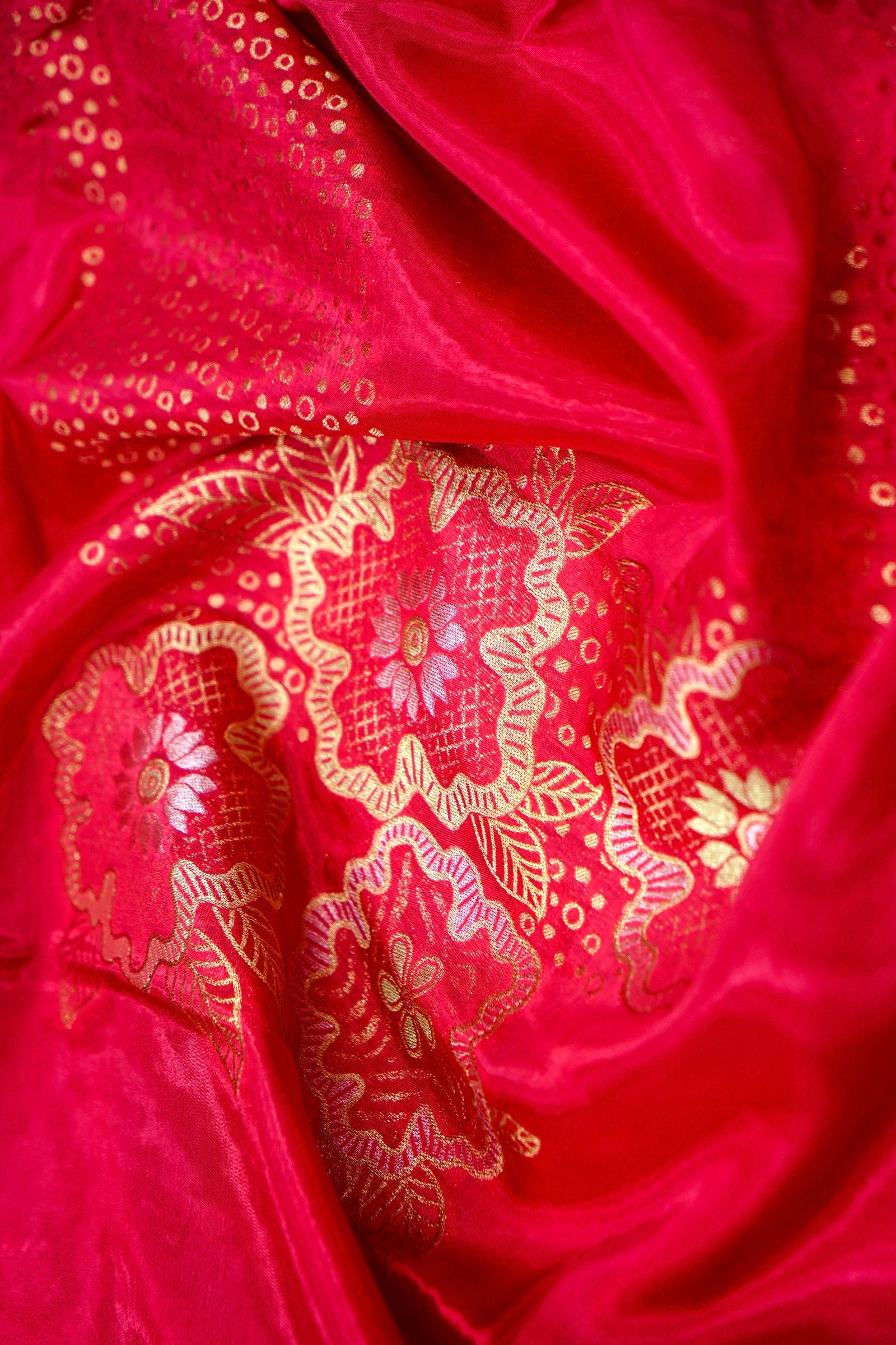 Rose Pink Banarasi Viscose Saree